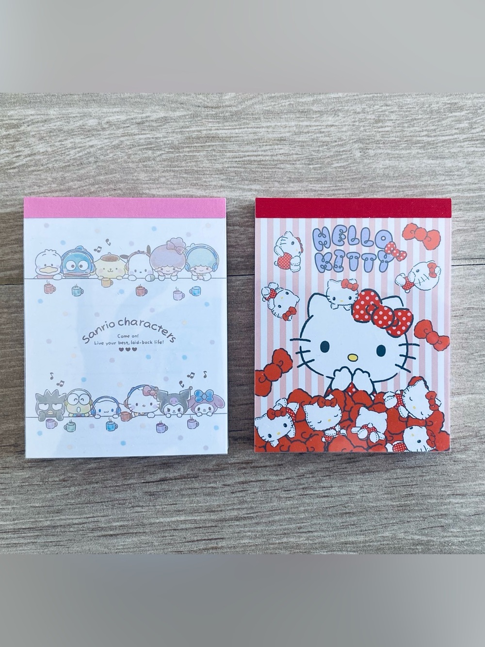 Sanrio Hello Kitty & Friends Mini Memo Pad Set 2 Pack Cute Stationery Japan⁠